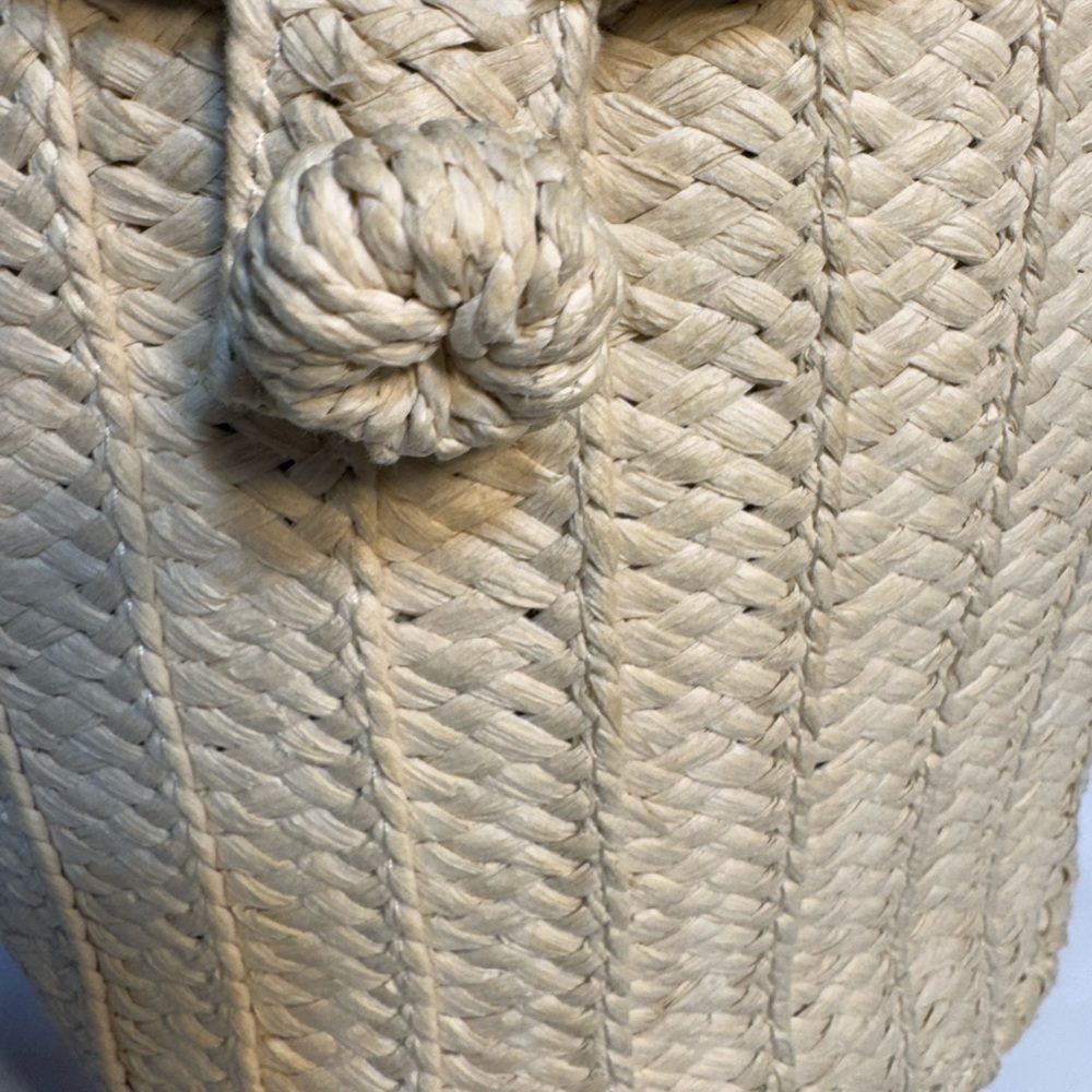 A New Day Cream Woven Backpack with Black Straps - Picture 13 of 13